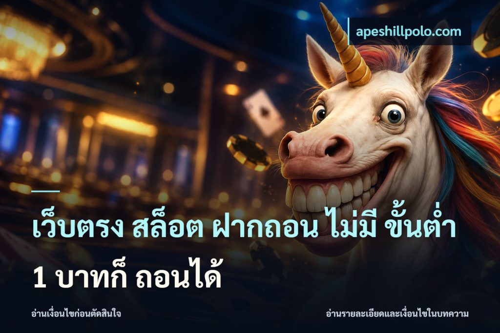 เว็บตรง สล็อต ฝากถอน ไม่มี ขั้นต่ำ 1 บาทก็ ถอนได้