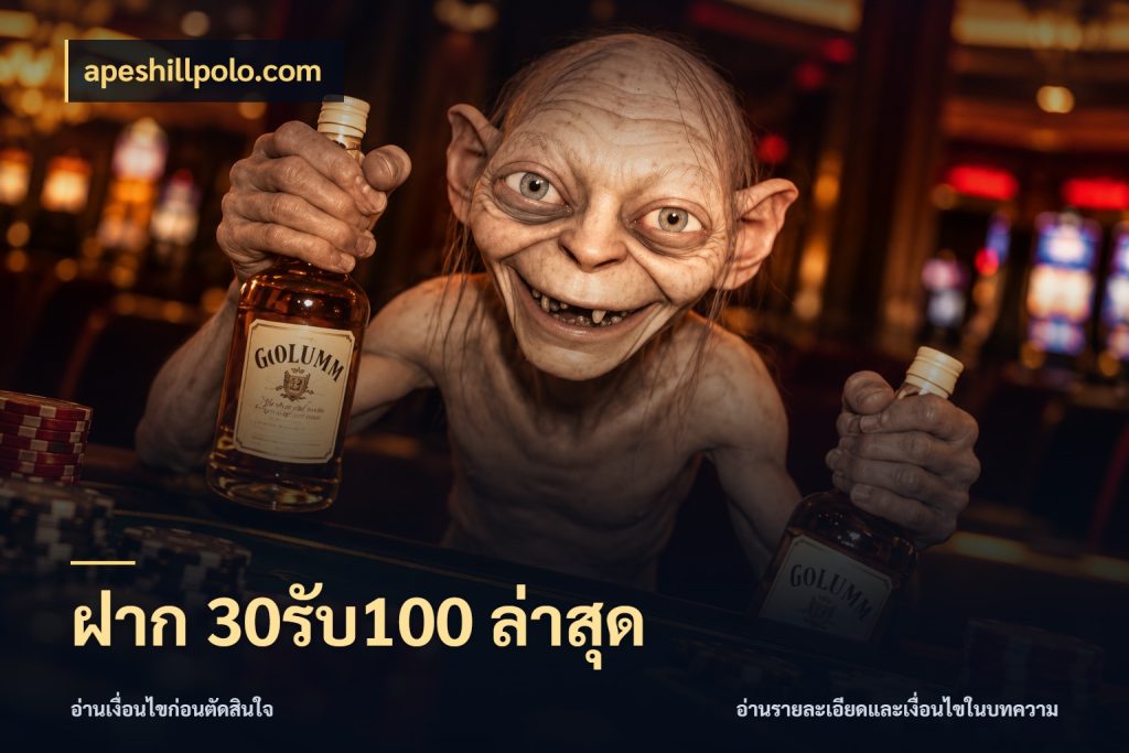 ฝาก 30รับ100 ล่าสุด ยอดฝากและยอดรับในมุมของคนชอบลุ้น กับ apeshillpolo.com