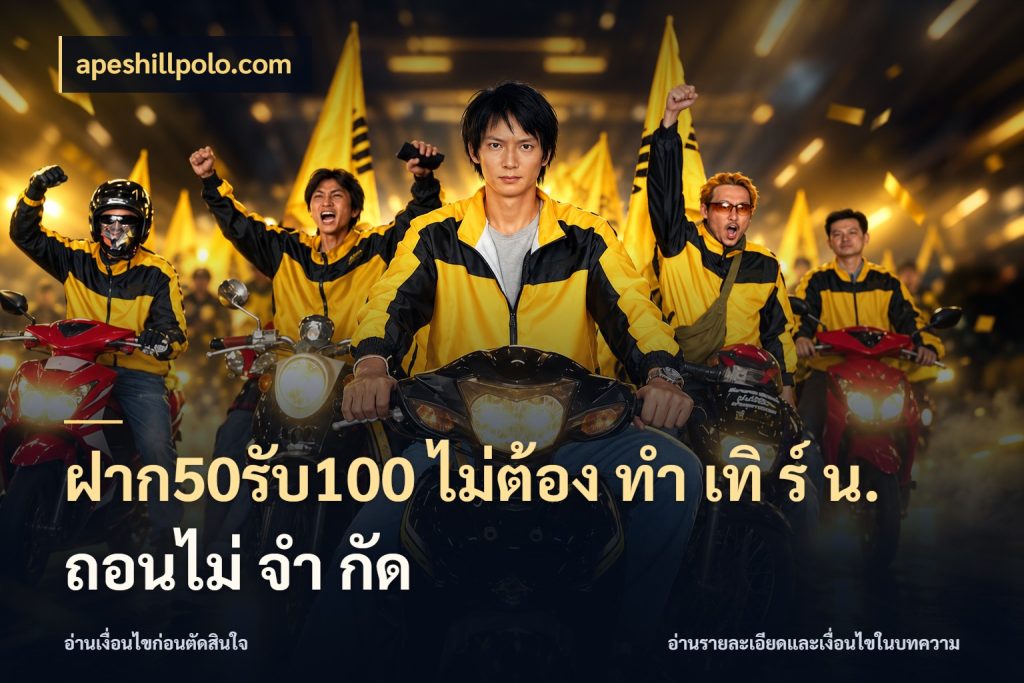 ฝาก50รับ100 ไม่ต้อง ทํา เทิ ร์ น. ถอนไม่ จํา กัด apeshillpolo.com จับคู่โบนัสกับสไตล์เกมที่ชอบ
