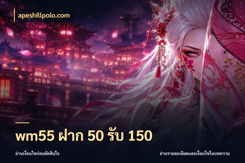 wm55 ฝาก 50 รับ 150 apeshillpolo.com โปรยอดรับที่สายเกมสนใจ