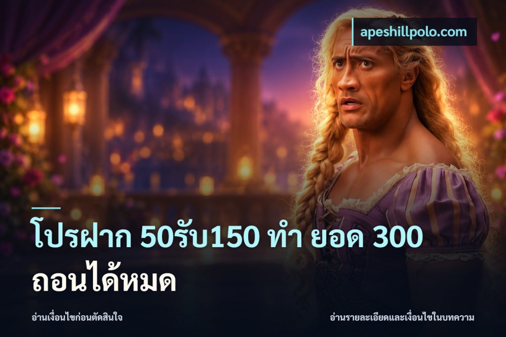โปรฝาก 50รับ150 ทํา ยอด 300 ถอนได้หมด