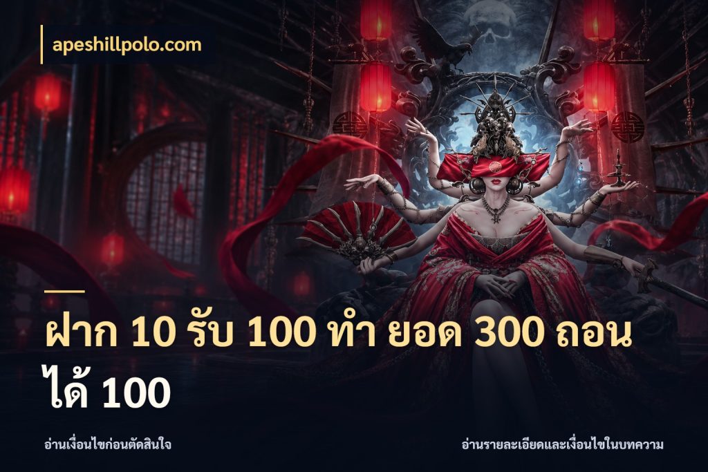 ฝาก 10 รับ 100 ทํา ยอด 300 ถอนได้ 100 สายโบนัสเลือกจังหวะสนุกได้อย่างไร ในมุม apeshillpolo.com