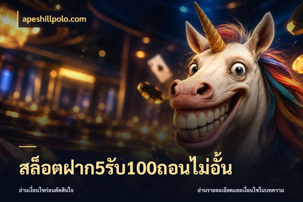 สล็อตฝาก5รับ100ถอนไม่อั้น สายโบนัสเลือกจังหวะสนุกได้อย่างไร กับ apeshillpolo.com