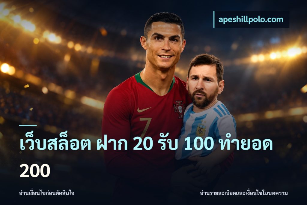 เว็บสล็อต ฝาก 20 รับ 100 ทำยอด 200