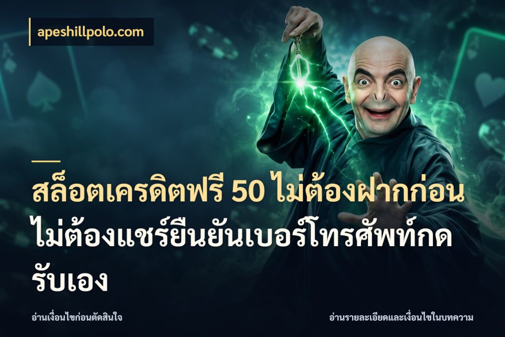 สล็อตเครดิตฟรี 50 ไม่ต้องฝากก่อนไม่ต้องแชร์ยืนยันเบอร์โทรศัพท์กดรับเอง apeshillpolo.com จับมุมเด่นของเครดิตฟรีให้ตรงใจ