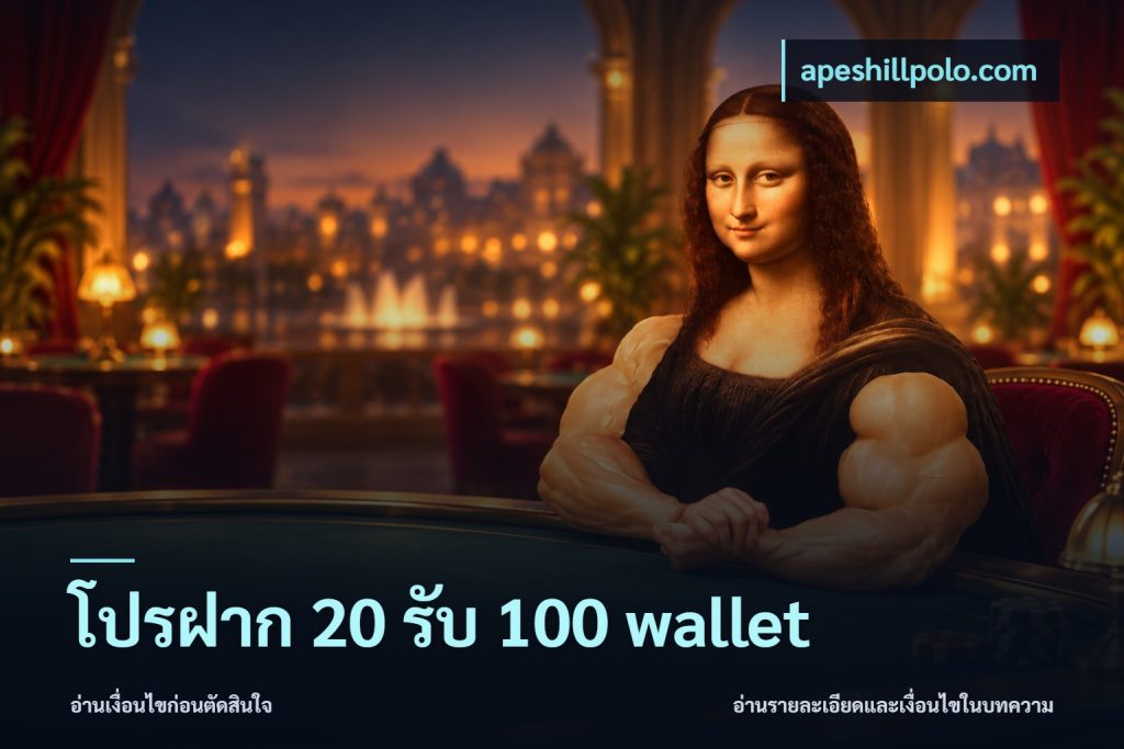 โปรฝาก 20 รับ 100 wallet