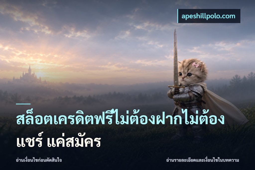 สล็อตเครดิตฟรีไม่ต้องฝากไม่ต้องแชร์ แค่สมัคร