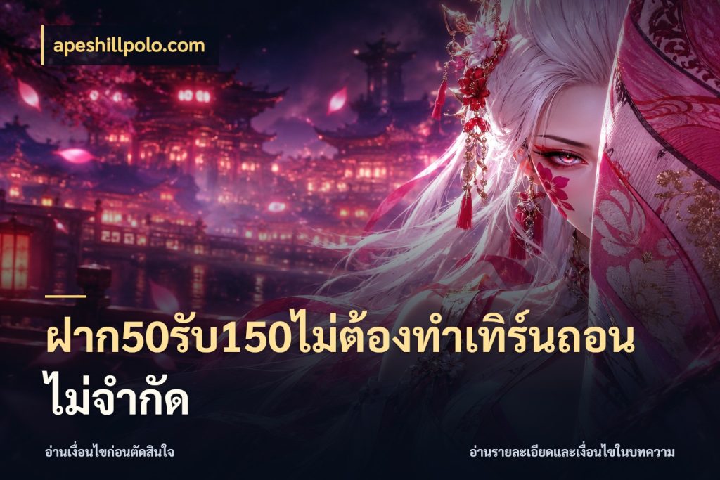 ฝาก50รับ150ไม่ต้องทําเทิร์นถอนไม่จํากัด จับประเด็นยอดรับก่อนเลือกความสนุก ในมุม apeshillpolo.com