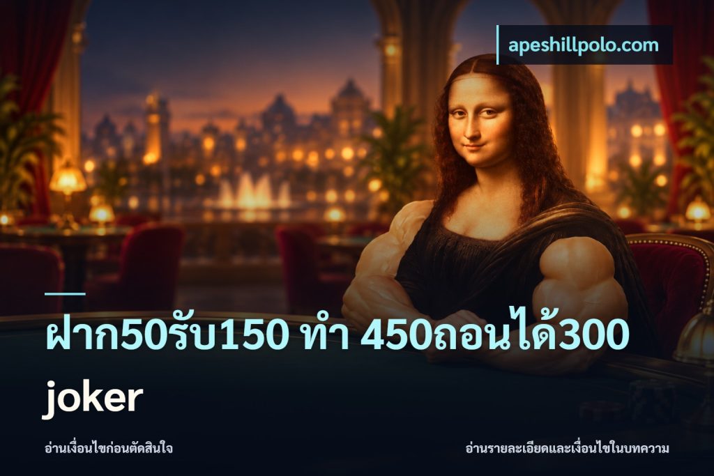 ฝาก50รับ150 ทํา 450ถอนได้300 joker