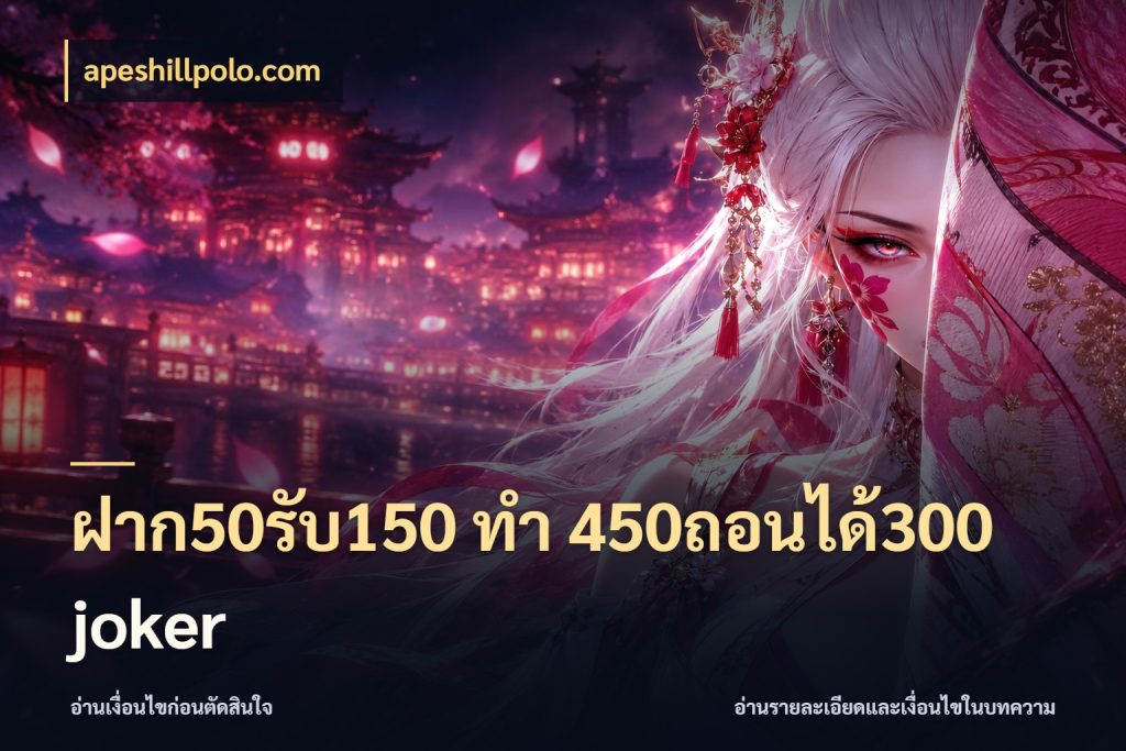 ฝาก50รับ150 ทํา 450ถอนได้300 joker ยอดฝากและยอดรับในมุมของคนชอบลุ้น กับ apeshillpolo.com