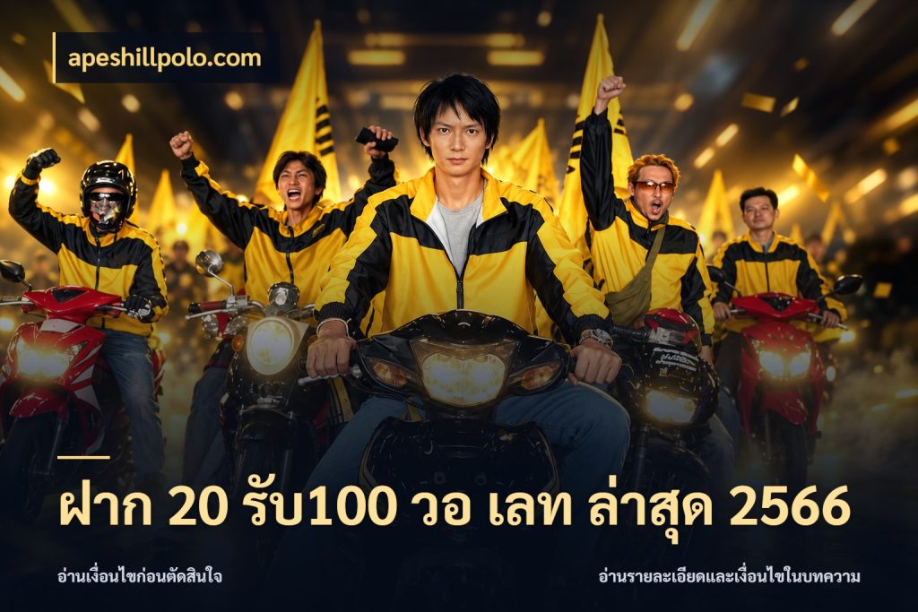ฝาก 20 รับ100 วอ เลท ล่าสุด 2566 ยอดฝากและยอดรับในมุมของคนชอบลุ้น กับ apeshillpolo.com