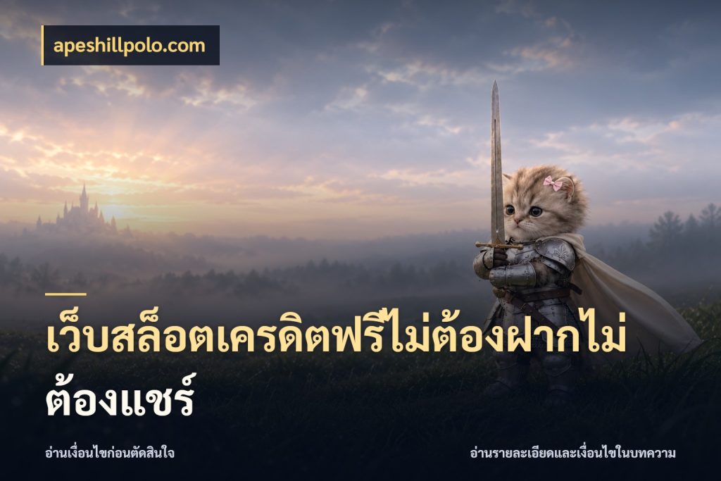 เว็บสล็อตเครดิตฟรีไม่ต้องฝากไม่ต้องแชร์ สิทธิ์ที่สายโบนัสสนใจกับวิธีรับ ในมุม apeshillpolo.com
