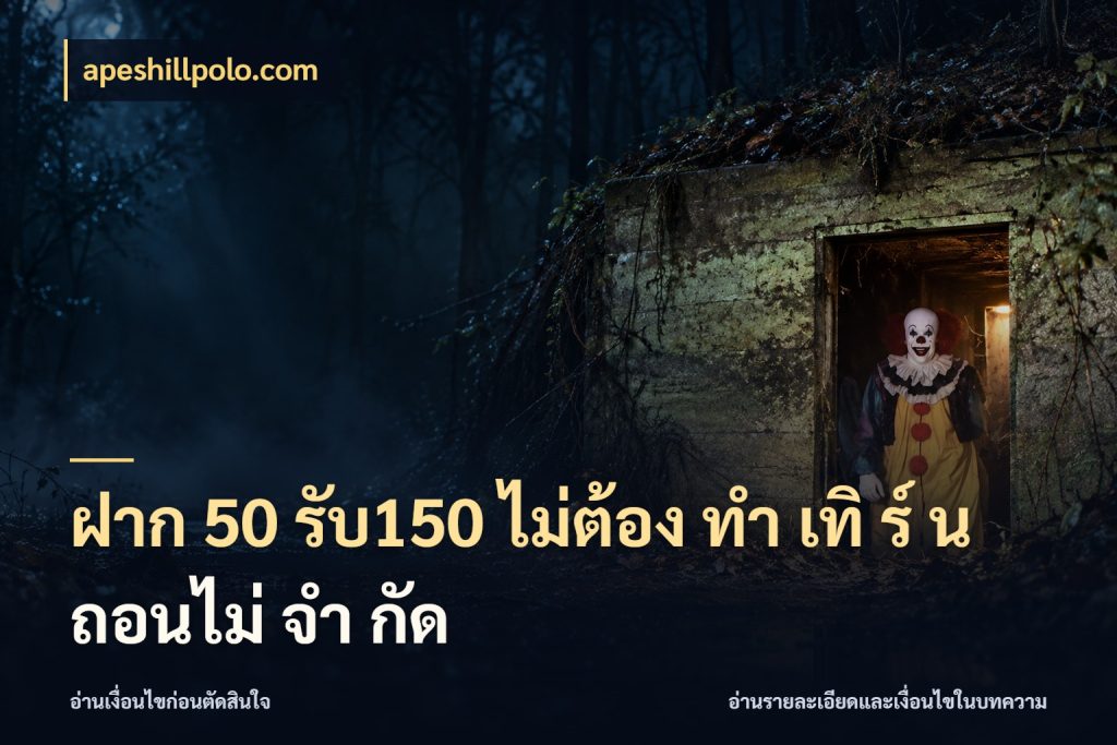 ฝาก 50 รับ150 ไม่ต้อง ทํา เทิ ร์ น ถอนไม่ จํา กัด apeshillpolo.com โปรยอดรับที่สายเกมสนใจ