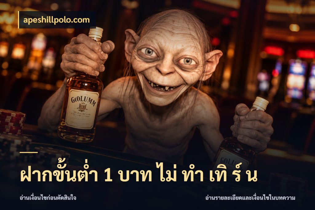 ฝากขั้นต่ำ 1 บาท ไม่ ทำ เทิ ร์ น เงินตั้งต้นกับความสนุกที่คุณกำหนด ในมุม apeshillpolo.com