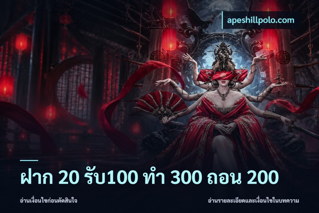 ฝาก 20 รับ100 ทํา 300 ถอน 200