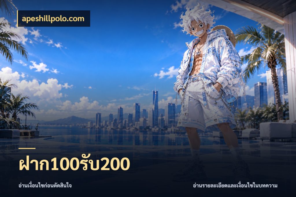 ฝาก100รับ200 apeshillpolo.com โปรกับเกมที่ชอบเลือกให้ตรงสไตล์