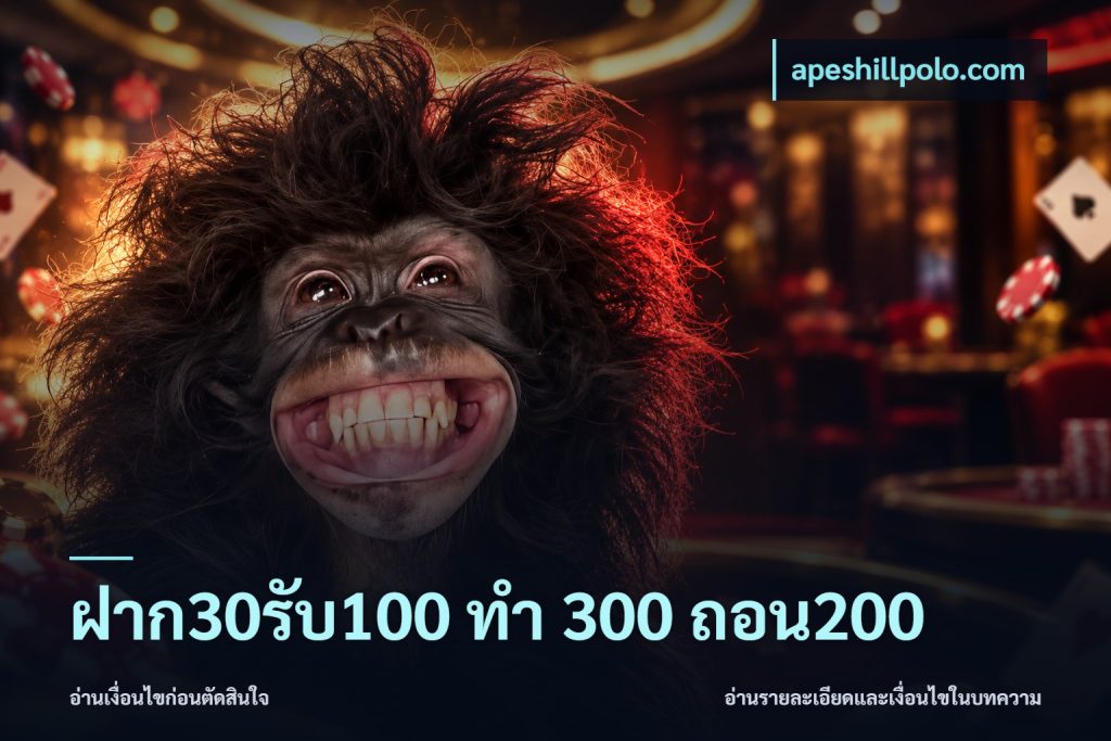 ฝาก30รับ100 ทํา 300 ถอน200