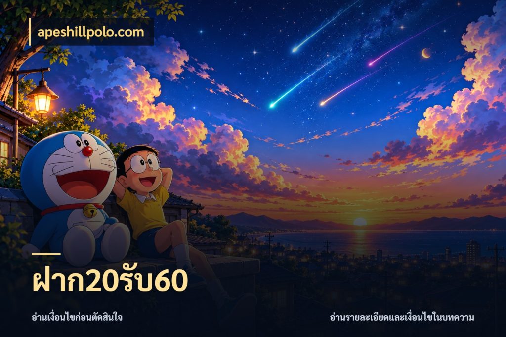ฝาก20รับ60 เครดิตกับรูปแบบโปรที่ตรงใจ กับ apeshillpolo.com