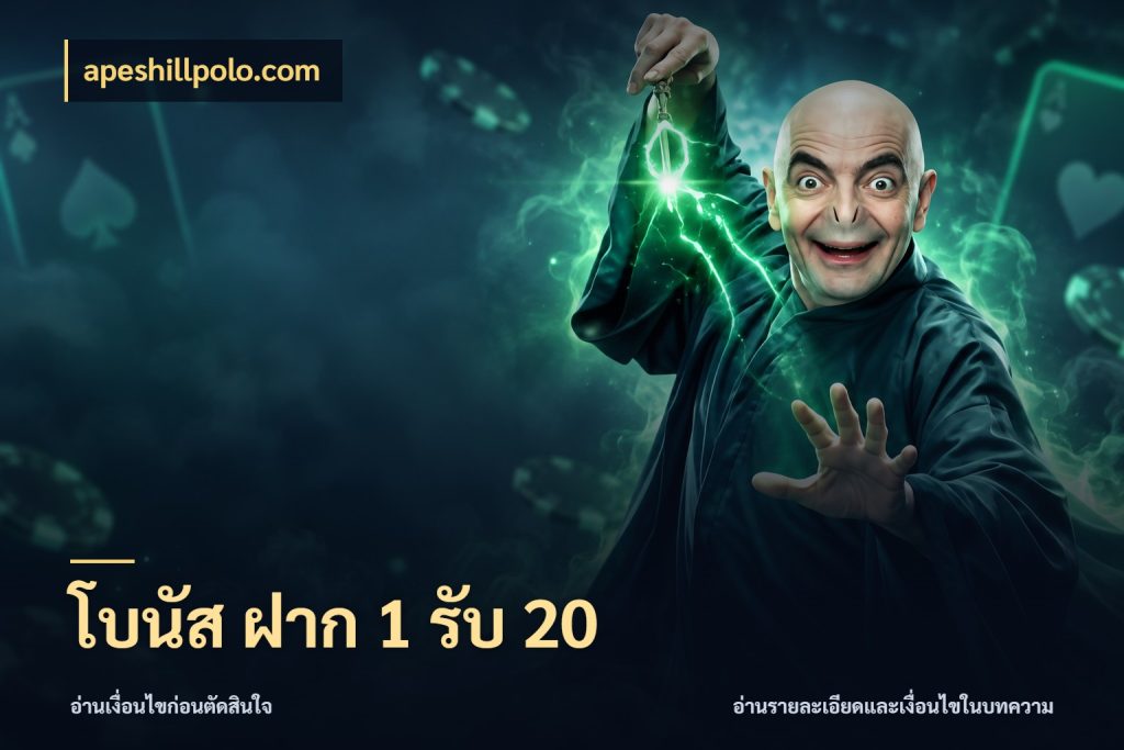 โบนัส ฝาก 1 รับ 20 โปรกับเกมที่ชอบเลือกให้ตรงสไตล์ สไตล์ apeshillpolo.com