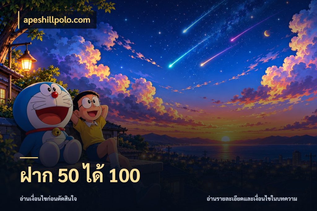 ฝาก 50 ได้ 100 ยอดฝากและยอดรับในมุมของคนชอบลุ้น สไตล์ apeshillpolo.com