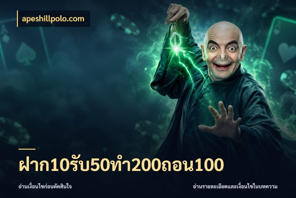 ฝาก10รับ50ทํา200ถอน100 เปิดมุมโปรให้เข้ากับเกมแนวโปรด สไตล์ apeshillpolo.com