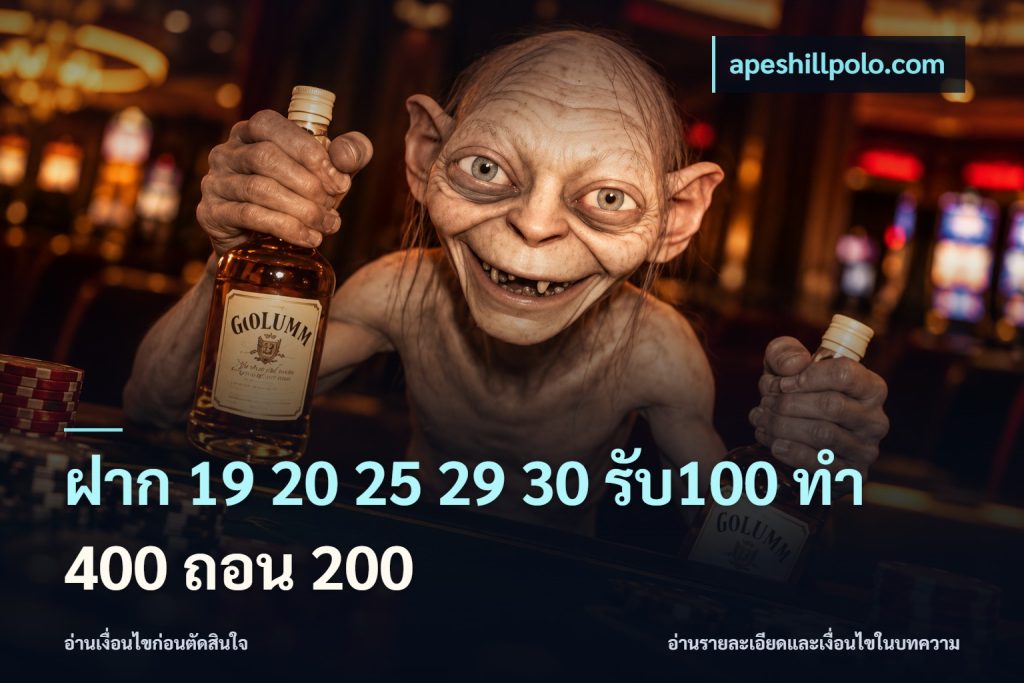 ฝาก 19 20 25 29 30 รับ100 ทำ 400 ถอน 200
