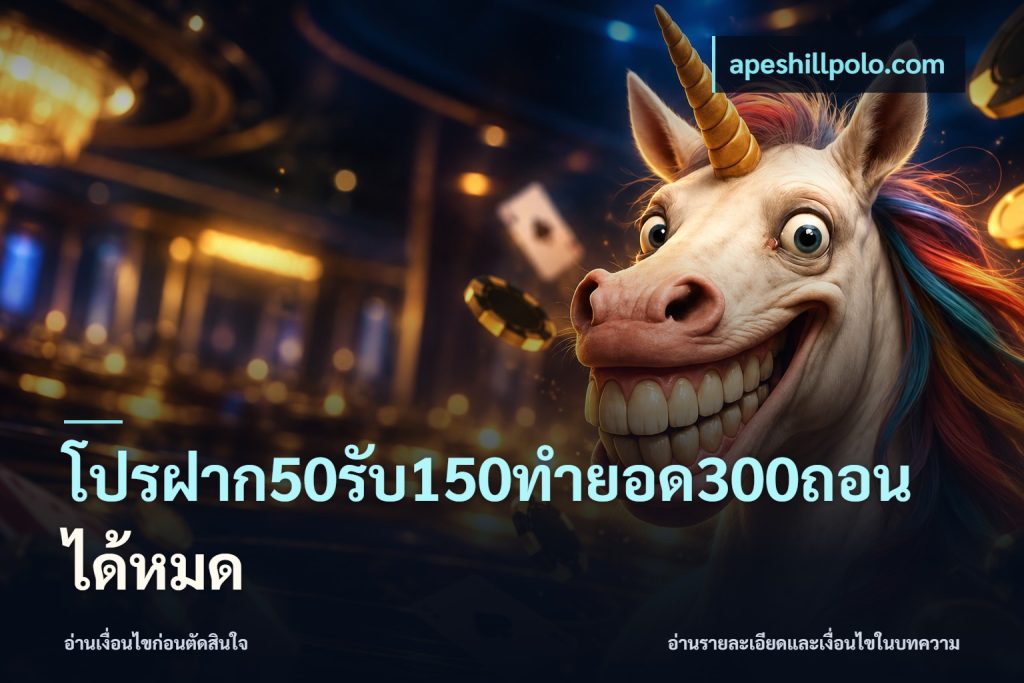 โปรฝาก50รับ150ทํายอด300ถอนได้หมด