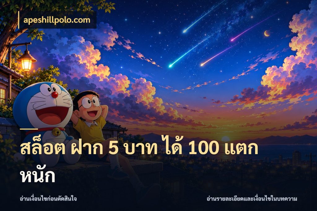 สล็อต ฝาก 5 บาท ได้ 100 แตก หนัก apeshillpolo.com สีสันของโปรฝากและยอดรับ