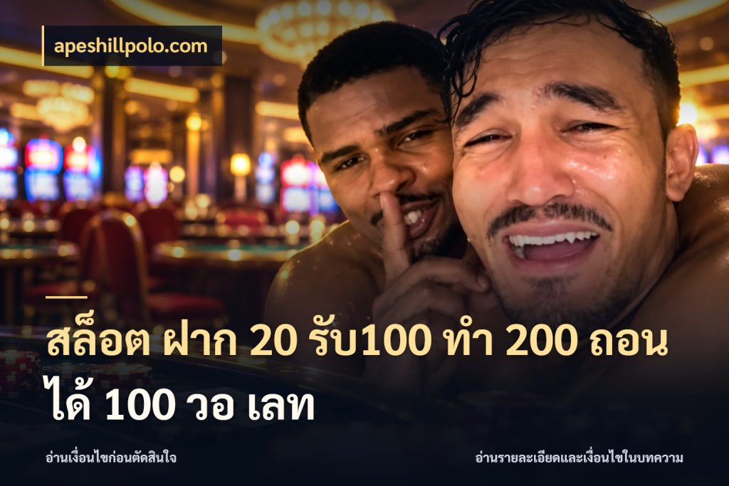 สล็อต ฝาก 20 รับ100 ทํา 200 ถอนได้ 100 วอ เลท จุดเด่นของเครดิตที่คนชอบเกมอยากรู้ ในมุม apeshillpolo.com