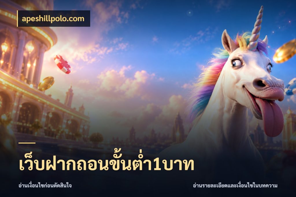 เว็บฝากถอนขั้นต่ำ1บาท เงินตั้งต้นกับความสนุกที่คุณกำหนด ในมุม apeshillpolo.com