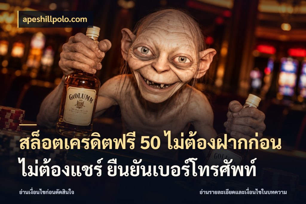สล็อตเครดิตฟรี 50 ไม่ต้องฝากก่อน ไม่ต้องแชร์ ยืนยันเบอร์โทรศัพท์ สีสันของเครดิตฟรีและเกมแนวที่ชอบ ในมุม apeshillpolo.com
