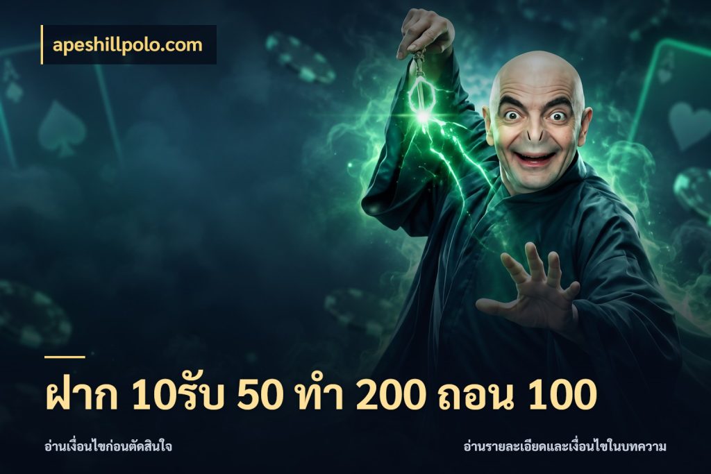 ฝาก 10รับ 50 ทํา 200 ถอน 100 apeshillpolo.com จับประเด็นยอดรับก่อนเลือกความสนุก