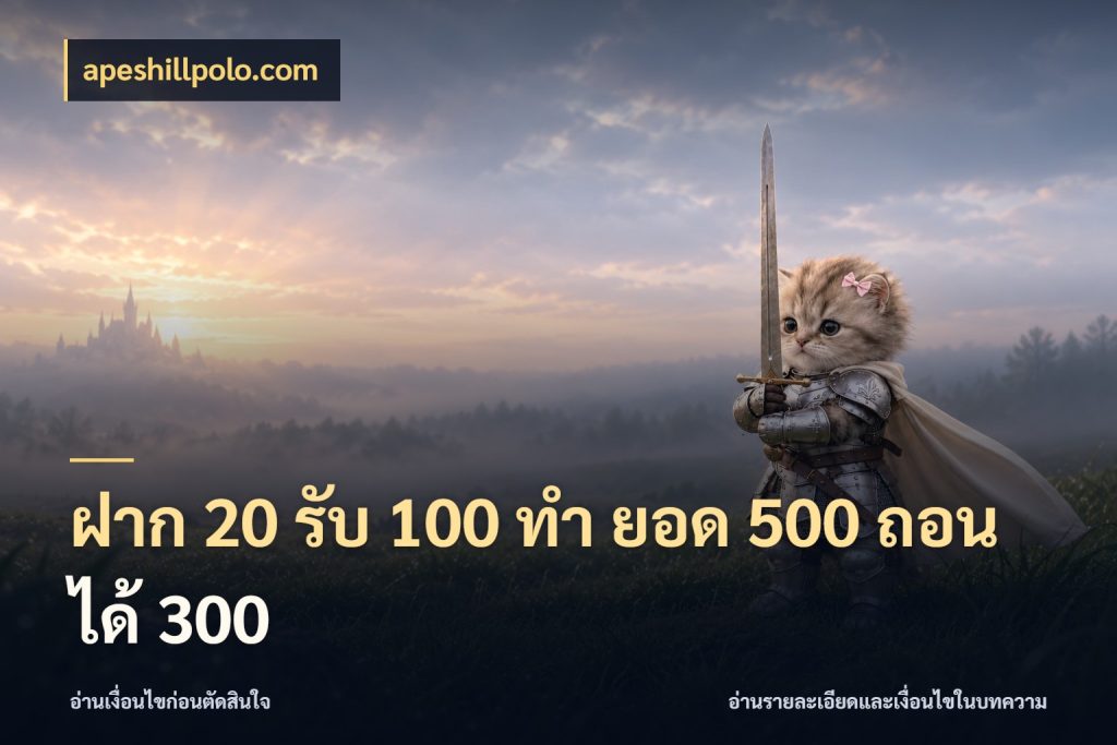 ฝาก 20 รับ 100 ทํา ยอด 500 ถอนได้ 300 สนุกกับตัวเลือกโปรในสไตล์ของคุณ กับ apeshillpolo.com