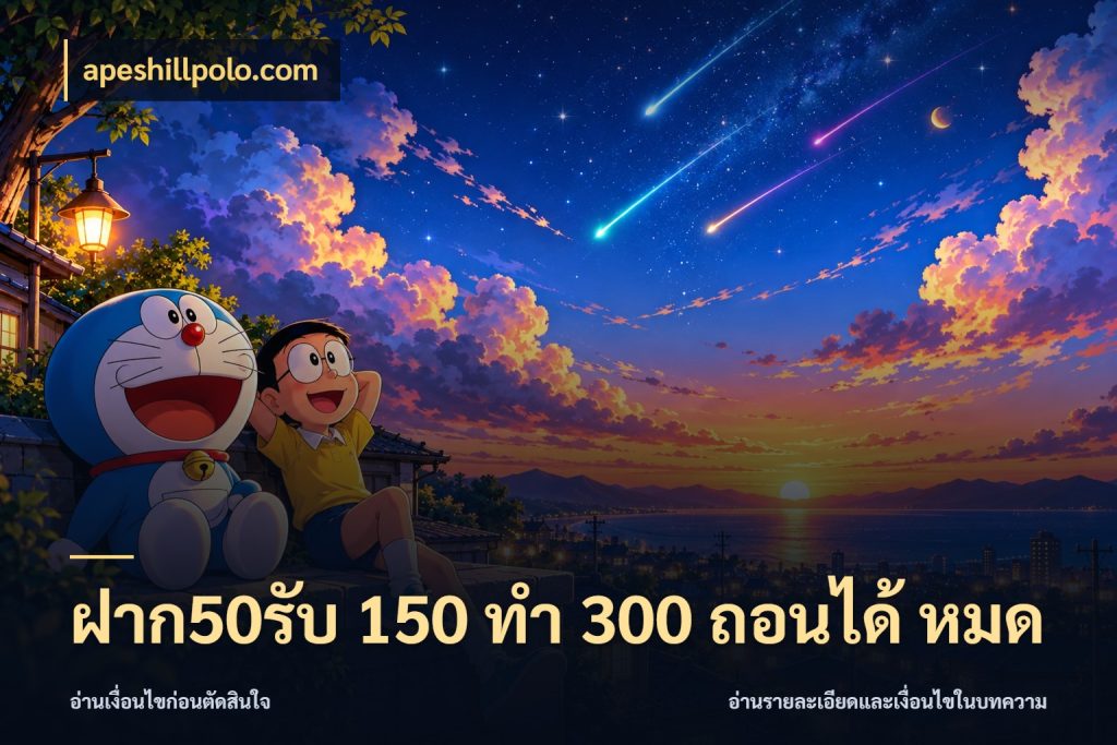 ฝาก50รับ 150 ทำ 300 ถอนได้ หมด ยอดฝากและยอดรับในมุมของคนชอบลุ้น ในมุม apeshillpolo.com