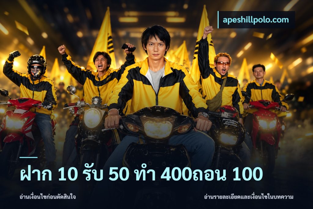 ฝาก 10 รับ 50 ทํา 400ถอน 100
