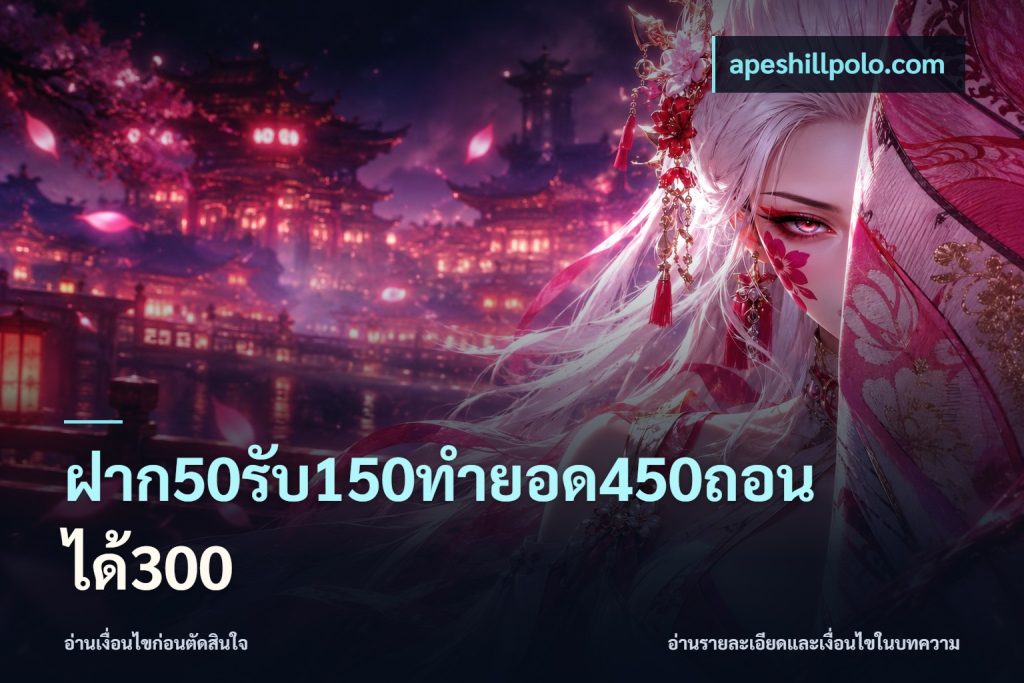 ฝาก50รับ150ทำยอด450ถอนได้300