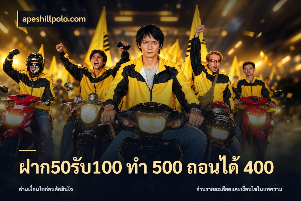 ฝาก50รับ100 ทํา 500 ถอนได้ 400 โปรกับเกมที่ชอบเลือกให้ตรงสไตล์ สไตล์ apeshillpolo.com