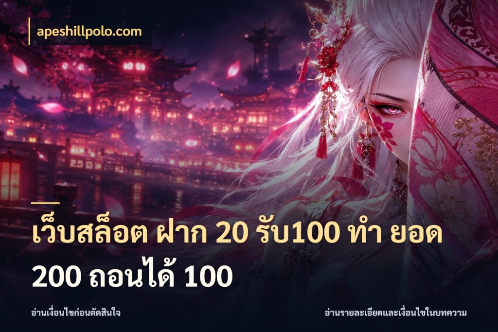 เว็บสล็อต ฝาก 20 รับ100 ทํา ยอด 200 ถอนได้ 100 ยอดฝากและยอดรับในมุมของคนชอบลุ้น กับ apeshillpolo.com