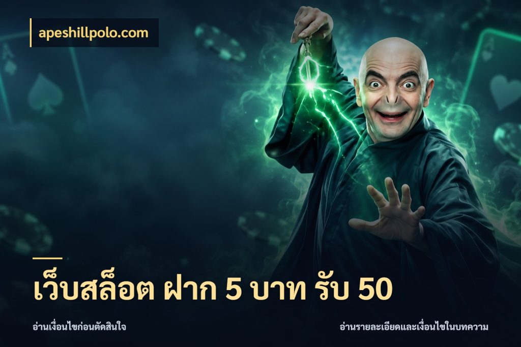 เว็บสล็อต ฝาก 5 บาท รับ 50 โปรยอดรับที่สายเกมสนใจ กับ apeshillpolo.com