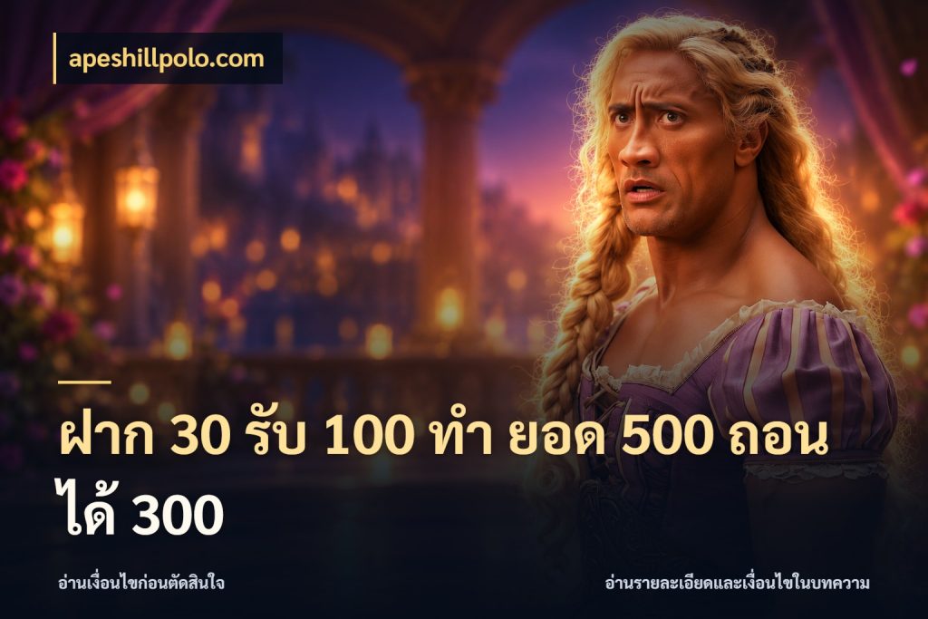 ฝาก 30 รับ 100 ทํา ยอด 500 ถอนได้ 300 สายโบนัสเลือกจังหวะสนุกได้อย่างไร ในมุม apeshillpolo.com