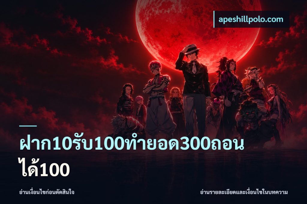 ฝาก10รับ100ทํายอด300ถอนได้100
