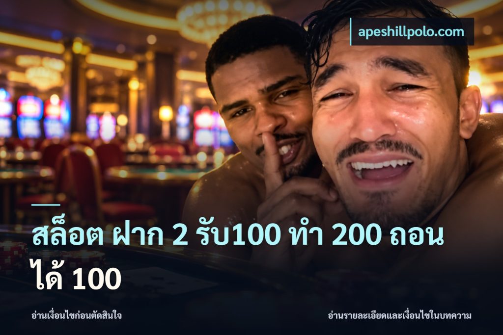 สล็อต ฝาก 2 รับ100 ทํา 200 ถอนได้ 100