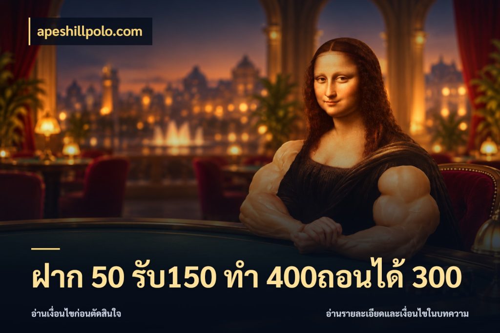 ฝาก 50 รับ150 ทํา 400ถอนได้ 300 apeshillpolo.com จับคู่โบนัสกับสไตล์เกมที่ชอบ